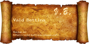 Vald Bettina névjegykártya